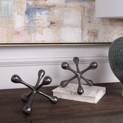 AR Lighting Harlan Black Nickel Objects, S/2"
