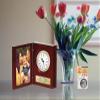 AllGiftFrames Folding Award Bookcase Photograph Engraved Desk Clock Personalized 4x6 Photo Picture Executive Employee Appreciation Gift Present Anniversary Wedding Case view 2