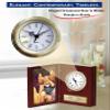 AllGiftFrames Folding Award Bookcase Photograph Engraved Desk Clock Personalized 4x6 Photo Picture Executive Employee Appreciation Gift Present Anniversary Wedding Case view 3