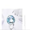 Bansriracha mbellished with Crystal Wedding Ring Austrian Rhinestone Romantic Anniversary Women Jewelry Blue Purple (Blue, 7) view 2