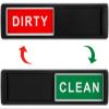 Dishwasher Magnet Clean Dirty Sign Shutter Only Changes When You Push It Non-Scratching Strong Magnet or Adhesive Options Indicator Tells Whether Dishes are Clean or Dirty (Black) view 1