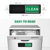 Dishwasher Magnet Clean Dirty Sign Shutter Only Changes When You Push It Non-Scratching Strong Magnet or Adhesive Options Indicator Tells Whether Dishes are Clean or Dirty (Black) view 2