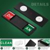 Dishwasher Magnet Clean Dirty Sign Shutter Only Changes When You Push It Non-Scratching Strong Magnet or Adhesive Options Indicator Tells Whether Dishes are Clean or Dirty (Black) view 3