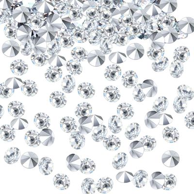 10000 Clear Wedding Table Scatter Confetti Crystals Acrylic Diamonds Rhinestones for Table Centerpiece Decorations Wedding Decorations Bridal Shower Decorations Vase Beads (Silver, 4 MM)