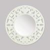 Accent Plus Carved Round White Wall Mirror 23x23x0.75 view 2
