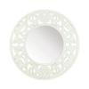 Accent Plus Carved Round White Wall Mirror 23x23x0.75 view 3