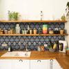Mi Alma Black and White Tile Stickers 24 PC Set backsplash Tile Decals Bathroom & Kitchen Vinyl Wall Decals Just Peel Stick Home Decor (North, 4x4 Inch) view 2
