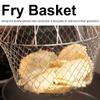 Foldable Mesh Frying Net Basket Holder Baskets Cooking Strainer for French Fries Potato Fryer Fried Food Kitchen Cooking Tool view 3