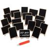 20+1 pcs Wood Mini Chalkboard Sign with Easel Stand Special Event Decorations, Table Numbers Plants, Weddings Place & Birthday Parties Cards, Blackboard for Message Board Signs view 1
