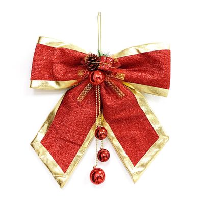 Allgala Christmas Decorative Bows for Wreath Garland Treetopper Christmas Tree (18" Jumbo 1-PK)-XBW93041