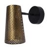 Mercana Furniture & Decor Perforated Metal Wesley I by Mercana Wall Sconce, 11.0L x 5.0W x 10.3H, Antiqued Brass view 1
