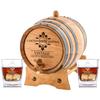 Personalized Oak Aging Barrel & Whiskey Glasses | Barrel Aged Limited Edition (5 Liters) view 1