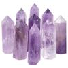 SUNYIK Gemstone Healing Crystal Points Wand, Single Terminated Wand Prism for Meditation, Rose Quartz Amethyst Rock Quartz, Pack of 4 view 2