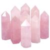 SUNYIK Gemstone Healing Crystal Points Wand, Single Terminated Wand Prism for Meditation, Rose Quartz Amethyst Rock Quartz, Pack of 4 view 3