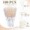 XINHUIDALSQ 100Pcs Bridal Wedding Pearl Bouquet Party Decoration Pearl String Beaded Garland Beads Garlands Wedding Party Mother's Day Decoration DIY Accessories for Christmas (Ivory) view 3