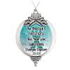 Ovarian Cancer Survivor Christmas Ornament Choose Snowman Snowflake or Bulb (Bulb) view 1