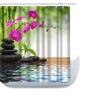 Amagical Spa Zen Garden Bamboo Orchids and Water Decor 16 Piece Bathroom Mat Set Shower Curtain Set Bath Mat Contour Mat Toilet Cover Waterproof Shower Curtain with 12 Hooks view 2