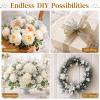 XINHUIDALSQ 100Pcs Bridal Wedding Pearl Bouquet Party Decoration Pearl String Beaded Garland Beads Garlands Wedding Party Mother's Day Decoration DIY Accessories for Christmas (Silver) view 4