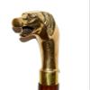 Brass Dog Head Walking Stick Decorative Wooden Walking Sticks Beautiful Cane view 1