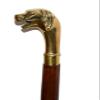 Brass Dog Head Walking Stick Decorative Wooden Walking Sticks Beautiful Cane view 2