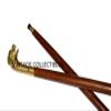 Brass Dog Head Walking Stick Decorative Wooden Walking Sticks Beautiful Cane view 3