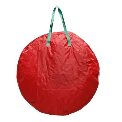 TiTa-Dong Christmas Wreath Storage Bag 36inch,Tear Resistant Oxford Fabric Storage Container with Heavy Duty Handles,for Holiday Christmas Wreath Storage(Red, 25 * 8in)