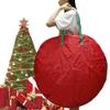 TiTa-Dong Christmas Wreath Storage Bag 36inch,Tear Resistant Oxford Fabric Storage Container with Heavy Duty Handles,for Holiday Christmas Wreath Storage(Red, 25 * 8in) view 3