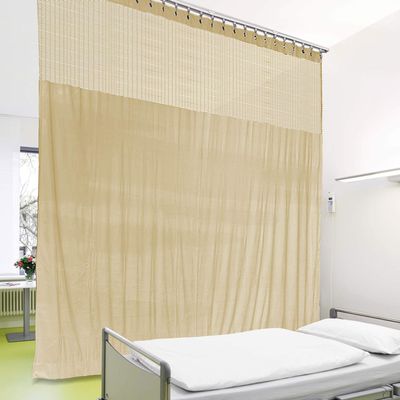 cololeaf 5ft Wide x 8ft Tall Nickle Grommet Hanging for Hospital Medical Clinic SPA Lab Cubicle Curtain Divider Privacy Screen, in Bean Customizable