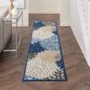 Nourison Home Aloha Indoor/Outdoor Blue/Multicolor 2'3" x 12' Area Rug, Tropical, Botanical, Easy Cleaning, Non Shedding, Bed Room, Living Room, Dining Room, Deck, Backyard, Patio (2x12) view 4