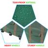 ProPik Rolling Christmas Tree Storage Bag, Fits Up to 9 Foot Tall Disassembled Trees, 25" X 25" X 60", Extra Large Heavy Duty Xmas Container with Wheels, Handles and Straps (Green) view 3