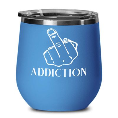 Addict Gifts Fuck Addiction Recovery Gifts Wine Tumbler Gifts for Recovering Addicts Coffee Mug Tea Cup Encouragement Gift for Men and Women