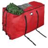 ProPik Rolling Christmas Tree Storage Bag, Fits Up to 9 Foot Tall Disassembled Trees, 25" X 25" X 60", Extra Large Heavy Duty Xmas Container with Wheels, Handles and Straps (Red) view 1