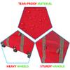 ProPik Rolling Christmas Tree Storage Bag, Fits Up to 9 Foot Tall Disassembled Trees, 25" X 25" X 60", Extra Large Heavy Duty Xmas Container with Wheels, Handles and Straps (Red) view 2