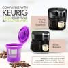 Reusable Mesh Ground Coffee Filter Carafe for Keurig K-Duo Essentials and K Duo Brewers Machine, With 2 Refillable K Cups Pod by PureHQ - Gold Tone Mesh Filter - Value Pack view 2
