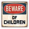 MAGNET Beware Of Children Vintage Metal Sign Vinyl Magnet Bumper Refrigerator Sticker Magnet Flexible Reuseable Magnetic Vinyl 5" view 1