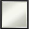 Amanti Art Black Bathroom Mirror for Over Sink, 21x17 Lucie Black Rectangle Vanity Mirror, Small Modern Contemporary Wood Frame, Hangs Horizonally and Vertically, Bathroom Wall Decor, Beveled Edge view 1