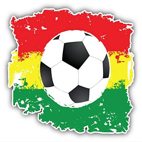 MAGNET Grunge Ghana Flag Soccer Ball Vinyl Magnet Bumper Refrigerator Sticker Magnet Flexible Reuseable Magnetic Vinyl 5"