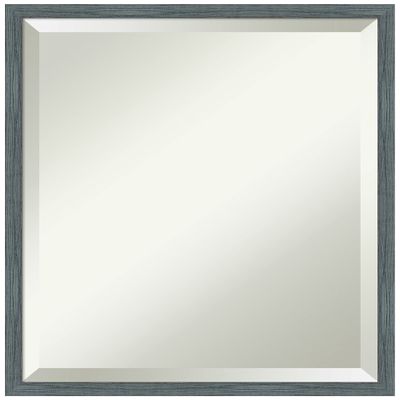 Amanti Art Blue Wall Mirror 21x17 Dixie Blue Grey Rustic Narrow Rectangle Bathroom Mirror for Wall Decor Living Room, Small Country Rustic Wood Frame, Hangs Horizonally and Vertically, Bathroom Decor,