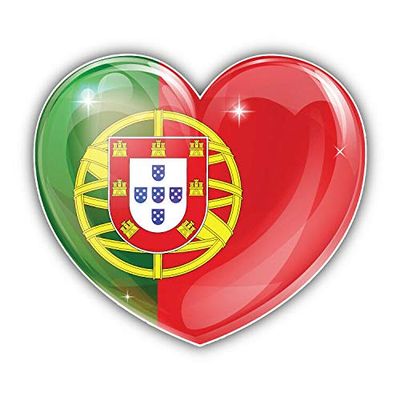 MAGNET Portugal Glossy World Flag Love Heart Conceprt Vinyl Magnet Bumper Refrigerator Sticker Magnet Flexible Reuseable Magnetic Vinyl 5"