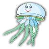 MAGNET Cartoon Smiling Jellyfish Vinyl Magnet Bumper Refrigerator Sticker Magnet Flexible Reuseable Magnetic Vinyl 5" view 1