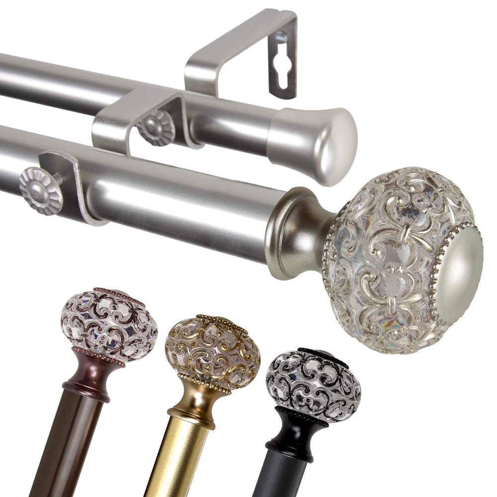 A&F Rod Decor - Roy 1" Double Curtain Rod 160-240 inch - Bronze