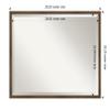Amanti Art Bronze Bathroom Mirror for Over Sink, 23x29 Lucie Light Bronze Rectangle Vanity Mirror, Large Modern Wood Frame, Hangs Horizonally and Vertically, Bathroom Wall Decor, Beveled Edge view 4