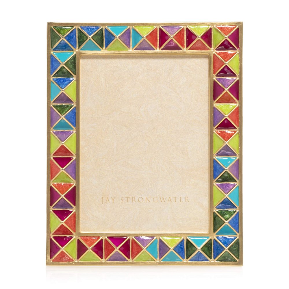 Jay Strongwater Abaculus - Pyramid 3" x 4" Frame - Rainbow