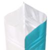 100pcs Frosted Clear Window Stand Up Colored Metallic Foil Resealable Zipper Seal Bags (Blue, Standup | 10.5oz) view 3