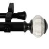 A&F Rod Decor - Elisa 1" Double Curtain Rod 120-170 inch - Black view 2