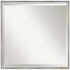 Amanti Art Silver Bathroom Mirror for Over Sink, 23x29 Lucie Silver White Rectangle Vanity Mirror, Large Modern Wood Frame, Hangs Horizonally and Vertically, Bathroom Wall Decor, Beveled Edge view 1