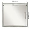 Amanti Art Silver Bathroom Mirror for Over Sink, 23x29 Lucie Silver White Rectangle Vanity Mirror, Large Modern Wood Frame, Hangs Horizonally and Vertically, Bathroom Wall Decor, Beveled Edge view 4