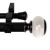 A&F Rod Decor - Mercury 1" Double Curtain Rod 160-240 inch - Black view 2