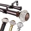 A&F Rod Decor - Adriana 1" Double Curtain Rod 160-240 inch - Satin Nickel view 1