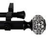A&F Rod Decor - Roy 1" Double Curtain Rod 120-170 inch - Black view 2